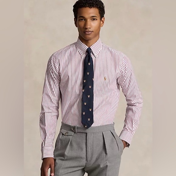 Polo Ralph Lauren Classic Fit Striped Oxford Shirt size L （16.5-34/35） - Picture 1 of 9